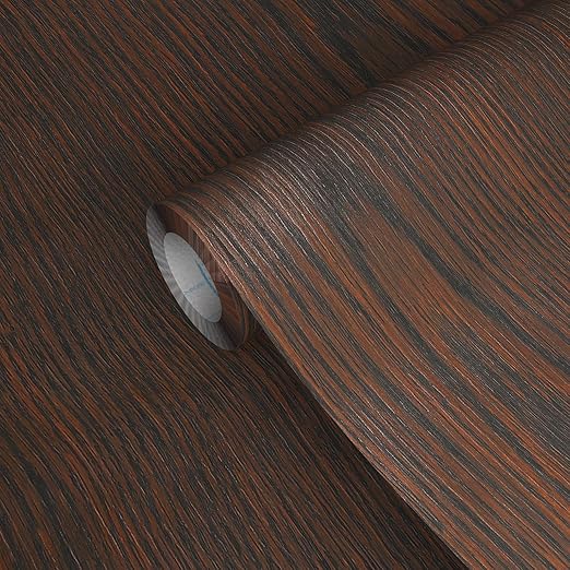 GSCIT Club Brown Walnut Wallpaper, 24 inch X 25ft Self Adhesive Wood Grain Repair Tape Patch for Tables, Chairs, Baseboards, Doors, Windows, Floors, Handicraft DIY.-DeskLoop Office