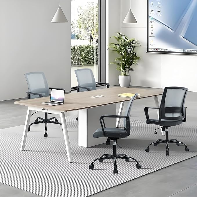 CLATINA Ergonomic Office Desk Chair - Mesh Office Chair with Adjustable Lumbar Support, Rolling Comfortable Computer Task Chairs with Arms for Home Conference-Gray-DeskLoop Office