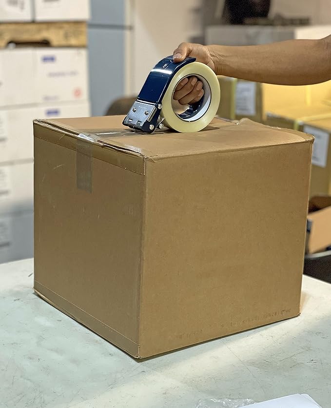 WOD Excell ET-266 Heavy Duty Metal Frame Filament Strapping Tape Dispenser: Fits 2 inch Wide, Blue-DeskLoop Office