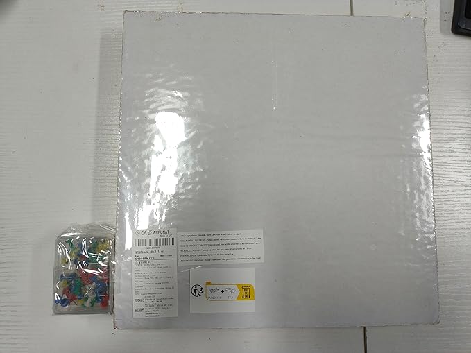 6 Pac Self-Adhesive Square Cork Boards for Wall with 100 Push Pins for Bulletin Boards Cork Wall Home School Office Decorative(12"x12"x1/4" )-DeskLoop Office