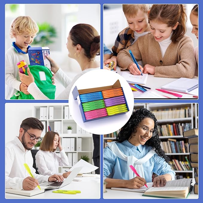 Highlighters Assorted Colors, 240 Pack Highlighters Bulk : No Bleed & Dry-Quickly, Highlighter Set : Chisel Tip & 6 Bright Colors, Highlighter Markers for school | college | office supplies-DeskLoop Office