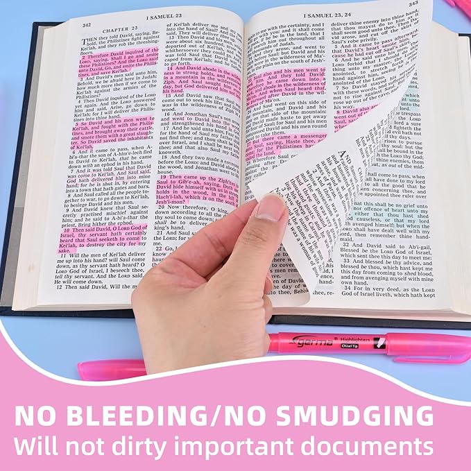 Highlighters 36 Pack, Chisel Tip Pink Highlighter Bright Colors, Quickly Drying, Perfect for Students Kids Adults Highlighting in Classroom, School, Office-DeskLoop Office