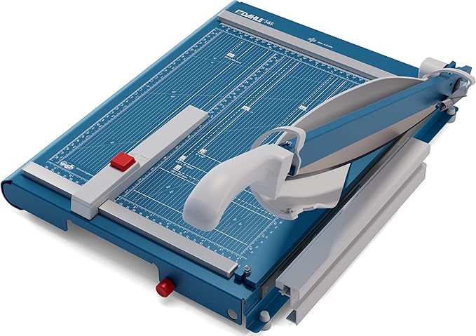 Dahle 565 Premium Guillotine Trimmer, 15" Cut Length, 35 Sheet Capacity, Self-Sharpening Blade, Automatic Clamp, w/Safety Guard-DeskLoop Office