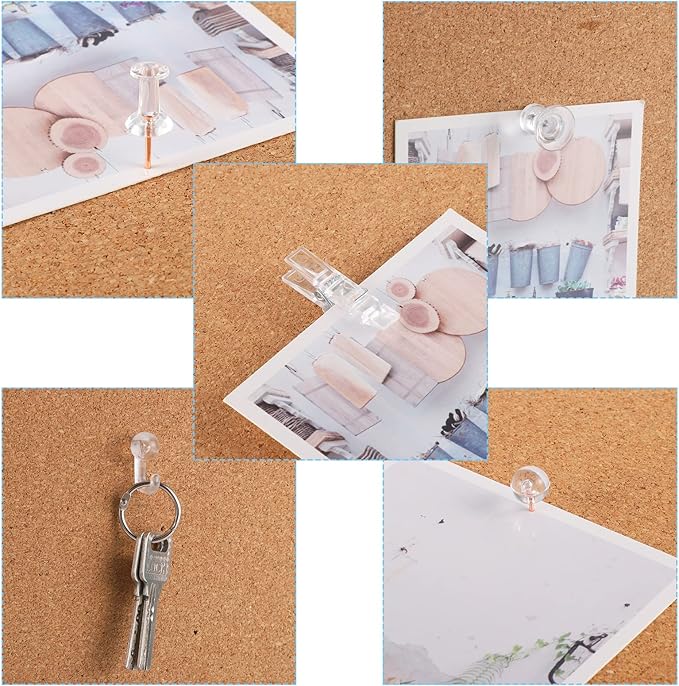 200 Pieces Push Pins Set, 5 Types Clear Thumb Tacks Push Pins for Wall Cork Board Bulletin Boards with Storage Box-DeskLoop Office