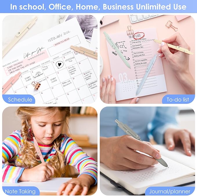 10PCS Gel Pens Black Ink Fine Point Pens With Smooth Writing, School Office Supplies, Christmas Anniversary Birthday Gifts for Men Women, Quick Dry Pens For Journaling, Nurse Aesthetic Pen (Morandi)