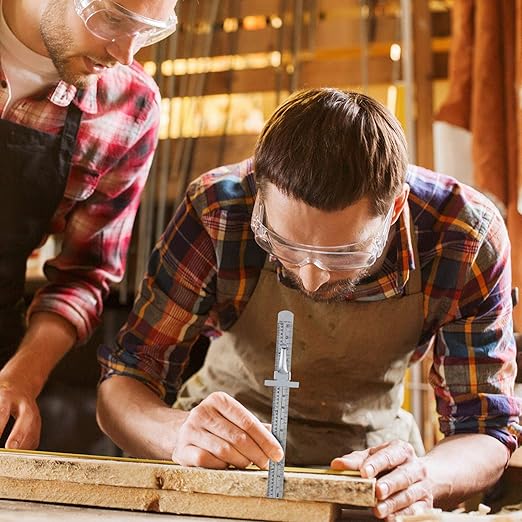 6 Inch 15 cm Pocket Ruler Flexible Precision Stainless Steel Ruler with Detachable Clips Stainless Steel Pocket Clip Scale Gauge Metric British System(3 Pieces)-DeskLoop Office