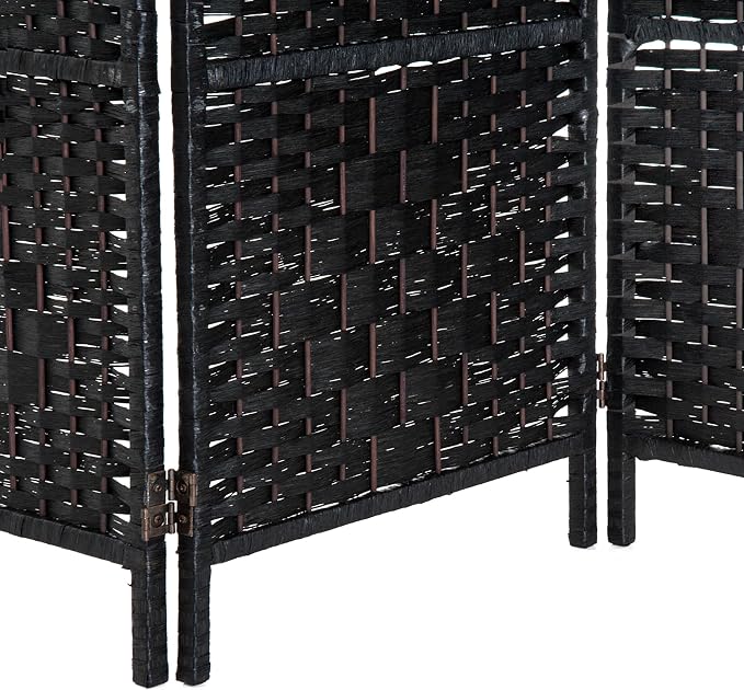 HOMCOM Room Divider, 3 Panel Folding Privacy Screen, 6FT Tall Portable Wicker - Image 9