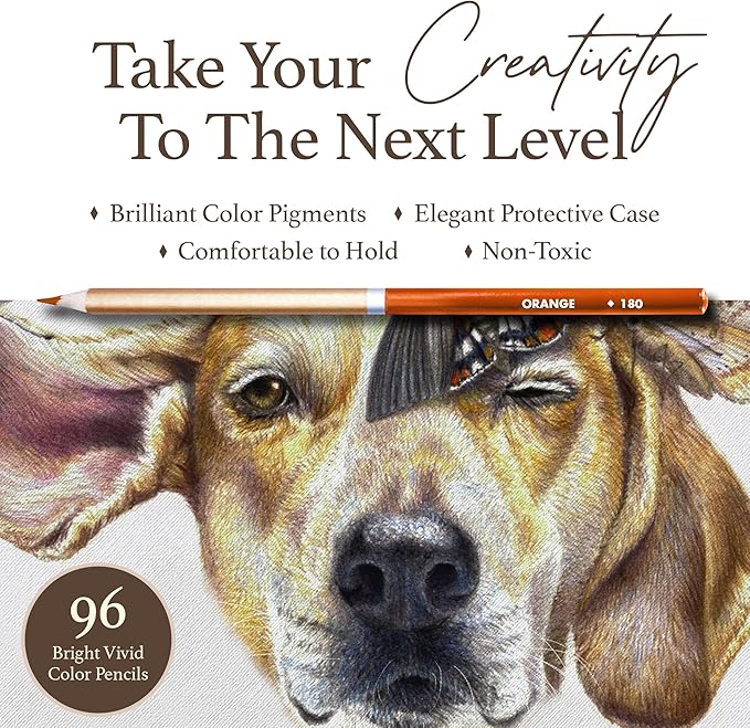 SCHPIRERR FARBEN - Premium Colored Pencils, Oil-Based Coloring Pencils, Soft-Core Color Pencil Set for Adults & Children, Non-Toxic Colored Pencil for Coloring, Sketching, & Doodling, 96 Colors-DeskLoop Office