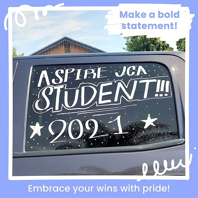 White Jumbo Chalk Markers - 15mm Window Markers | Pack of 4 White Pens - Use on Cars, Chalkboard, Whiteboard, Blackboard, Glass, Bistro | Loved by Teachers, Artists, Businesses-DeskLoop Office