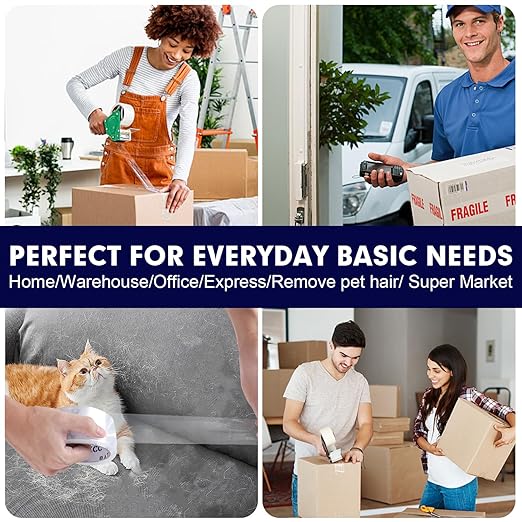 Packing Tape, 24 Rolls Clear Heavy Duty Packaging Tape with Dispensers for Packing Shipping Moving Mailing, Thicker Sealing Tape -1.88" x 65 Yards Per Roll, 1560 Total Yards-DeskLoop Office