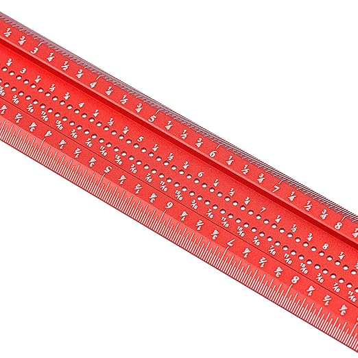 Woodworking Scriber t Square Ruler 36inch with Thoughtful Support Lips, t Square Woodworking Scriber, Aluminum Alloy Architect Ruler for Carpenter Work, Layout and Measuring Tools-Red…-DeskLoop Office