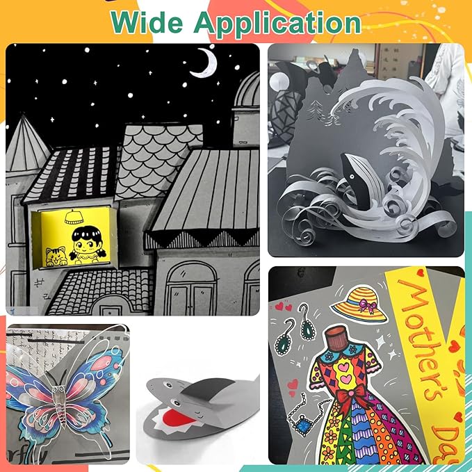 OcePor 50 Sheets Grey Cardstock Paper, Colored Printer Paper 8.5 x 11, Card Stock Thick Construction for Craft,Scrapbook,Office Printing, Invitations, Certificates,92 lb/250gsm-DeskLoop Office