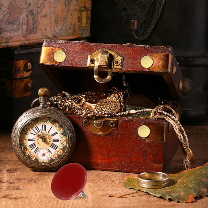 uxcell 100Pcs Upholstery Tacks, 11mmx10mm Flat Head Thumb Tack Decorative Furniture Nails Push Pins for Furniture Sofa Headboards, Red-DeskLoop Office