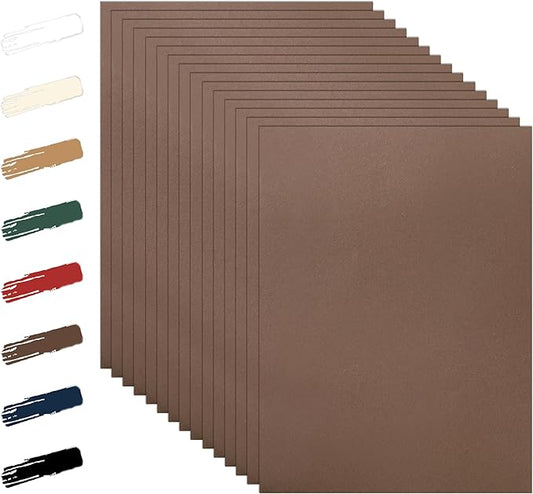 100 Sheets Coffee Color Cardstock 8.5 x 11 Craft Paper, 92lb Premium Dark Brown Paper Card Stock for DIY Cards Making, Wedding Invitations, School, Memus, Greeting Cards, Office Printing-DeskLoop Office