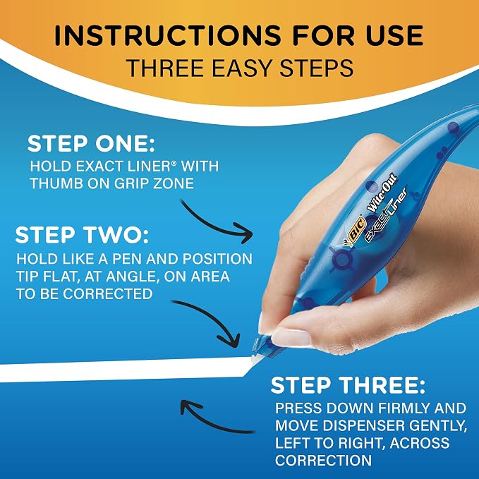 BIC Wite-Out Brand Exact Liner Correction Tape, 19.8 Feet, Clean and Easy to - Image 8