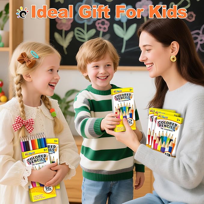 Colored Pencils Bulk 432 Count, Pre-Sharpened Color Pencils for Kids and Adults, 32 Packs Color Pencil Set 12 Colors, Bulk Art Supplies for Teachers, Back to School Supplies, Classroom Prizes-DeskLoop Office