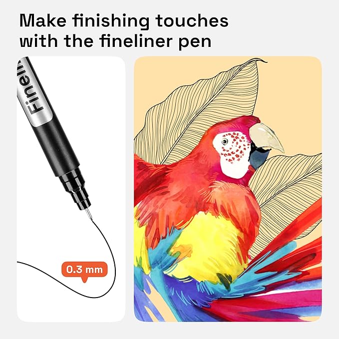 ARTISTRO 24 Watercolor Markers with Flexible Paint Brush Pens for Pros & Beginners - Consistent, Smooth, Bright, Washable, Non-Toxic, Ideal for Coloring, Calligraphy, & Manga-DeskLoop Office