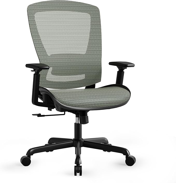 ELABEST T96 Mesh Office Chair,Ergonomic Computer Desk Chair,Sturdy Task Chair- Adjustable Lumbar Support & Armrests,Tilt Function,Comfort Wide Seat,Swivel Home Office Chair-DeskLoop Office
