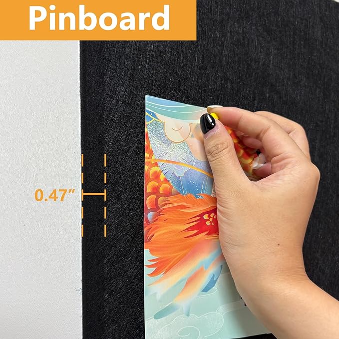 Thick Cork Board for Wall with Pins, 36" x 24" Bulletin Board Self-Adhesive Pin Board | Customized 6 Packs Felt Tiles for Office Home Wall Decor-DeskLoop Office