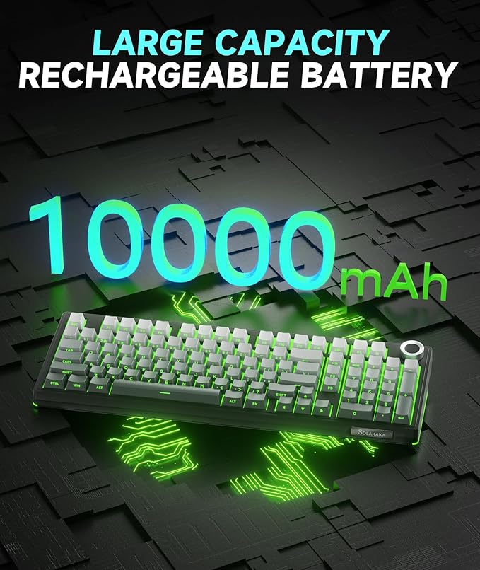 KI99 Pro 96% Wireless Mechanical Keyboard, RGB Gaming Keyboard, Hot-Swappable Pre-Lubed Switches, Gasket Structure Creamy Keyboards for Gamer/PC/Laptop (Black)-DeskLoop Office