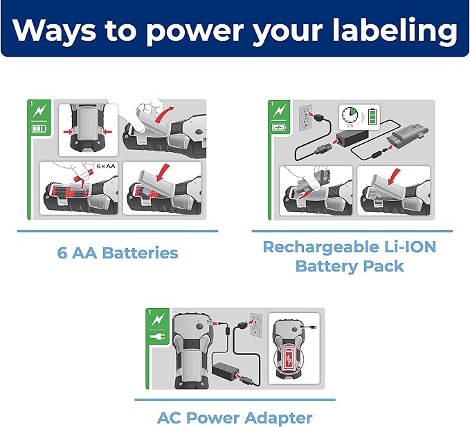 Brady M210-LAB Portable Label Printer, Blue/Gray, 9.5 in H x 4.5 in W x 2.5 in D-DeskLoop Office