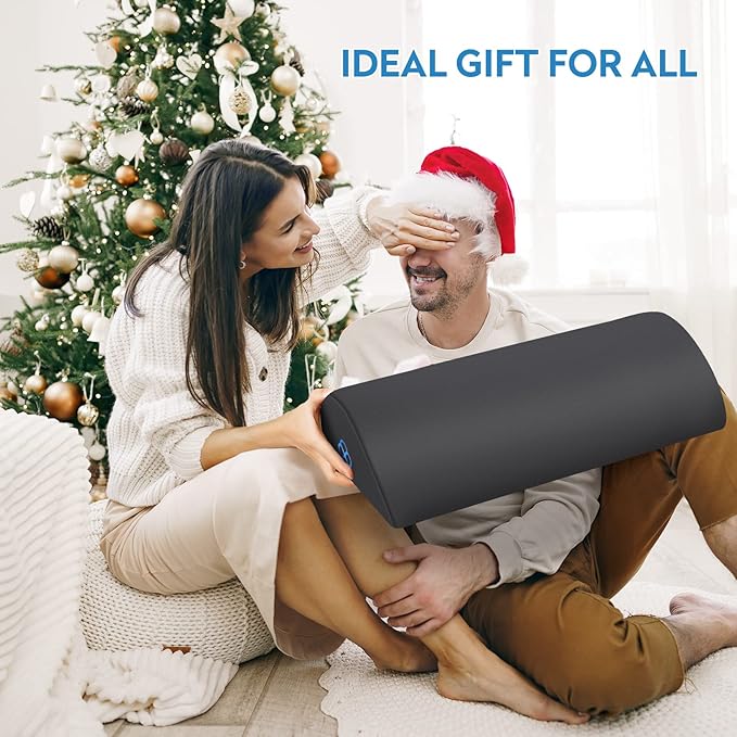 StepLively Foot Rest Ergonomic Pillow for Under Desk at Work, Anti-Fatigue Footrest Support Pillow for Fatigue & Pain Relief, Comfortable for Office Chair, Car Seat & Gaming Chair - Grey, Large-DeskLoop Office