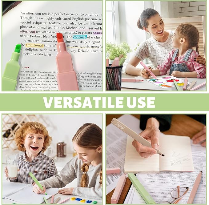 Highlighters Assorted Colors,8pcs Bible Highlighters No Bleed Hghlighter Markers for Journaling Back to School Teacher Supplies Office Supplies-DeskLoop Office