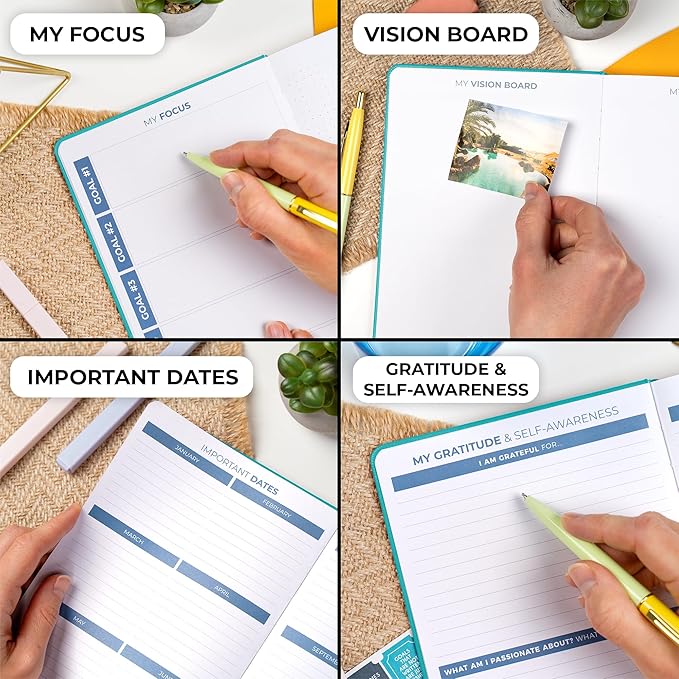 Clever Fox Planner 2nd Edition – Colorful Weekly & Monthly Goal Planner, Time Management & Productivity Organizer, Undated, A5 (Turquoise)-DeskLoop Office