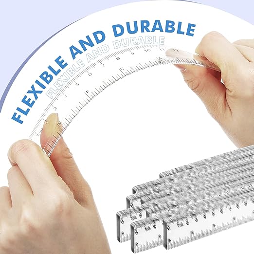 Zonon 500 Pcs 6 Inch Rulers Bulk Clear Plastic Flexible Straight Rulers with Inches and Centimeters First Day of School Gift for Students Back to School Office Supplies-DeskLoop Office