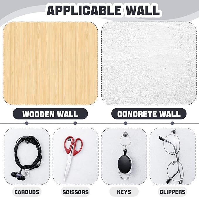 Hotop 60 Pieces Push Pin Wall Hooks Metal Thumb Tack Hangers Iron Alloy Nail Decorative Picture Hooks for 20 Lbs Home Office School Party Supply (Black)-DeskLoop Office