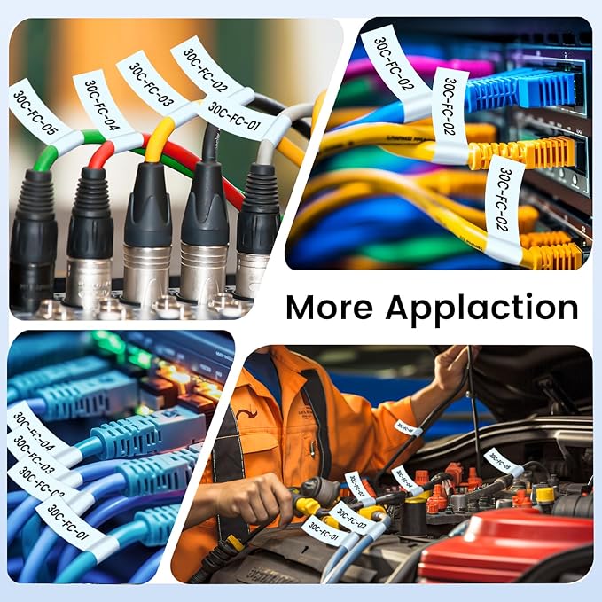 Flexible-ID TZe-FX251 Label Tape 24mm Compatible with Brother P-touch Flexible Label TZeFX251 FX251 1 inch, Suited for Wire Wrapping and Frlagging for PTE560TVP PTD600 PTP710BT Label Maker, 4pk-DeskLoop Office