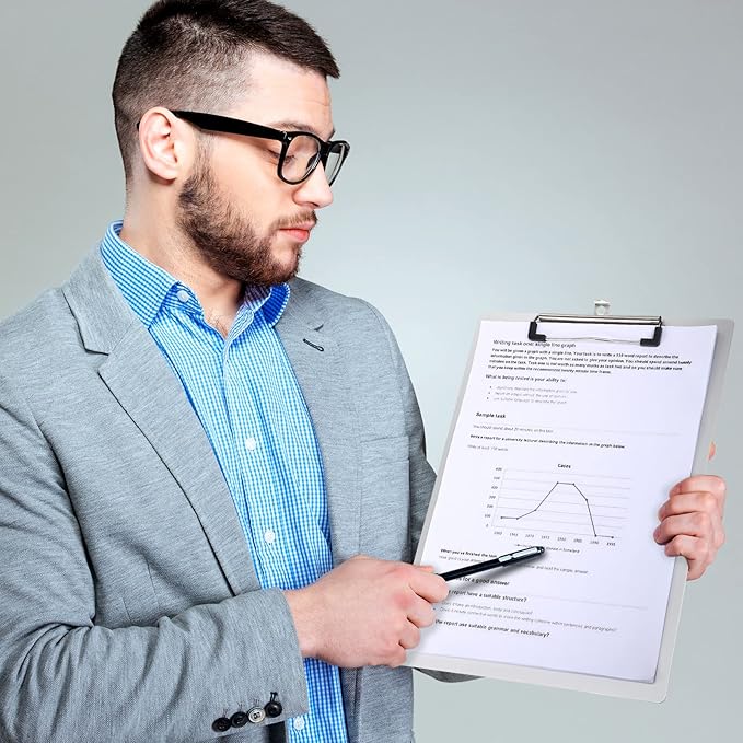 Epakh 12 Pieces Clipboard Bulks Metal Clipboard Aluminum Office Low Profile Clip Standard A4 Letter Size Metal Clip Board, Size 12.5 x 9 Inch-DeskLoop Office