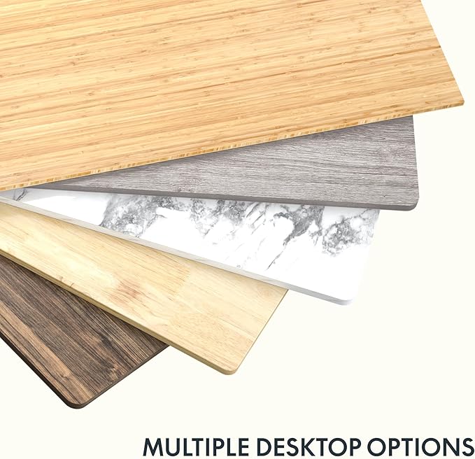 FLEXISPOT EN1 One-Piece Standing Desk, 48 x 30 Inches Electric Height Adjustable Desk for Home Office (White Frame + Gray Wood Desktop, 2 Packages)-DeskLoop Office
