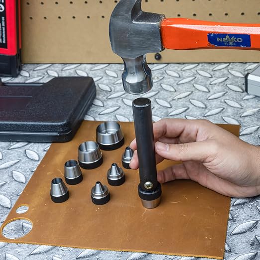 NEIKO 02614A Interchangeable Large Hollow Hole Punch Tool Set, 10 Piece - Image 8