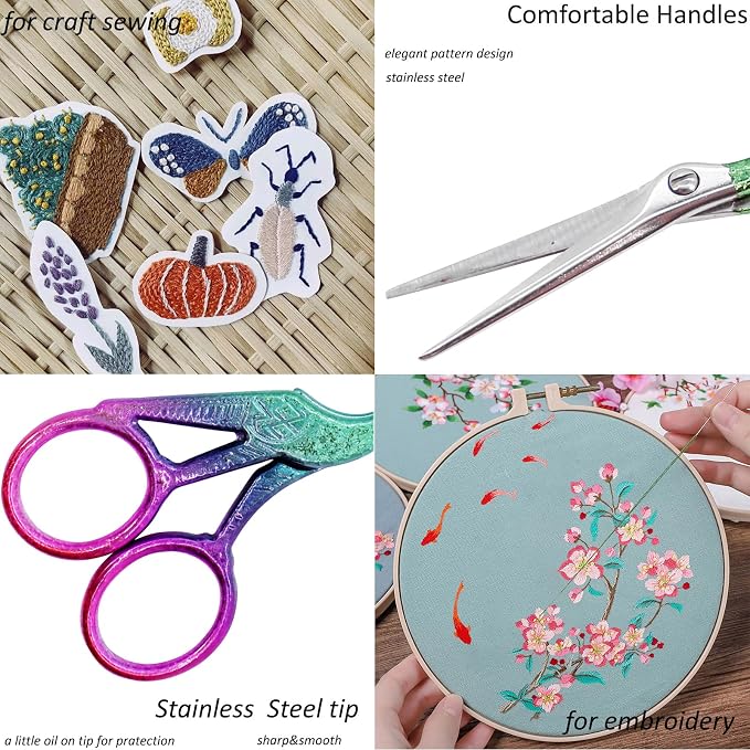 BIHRTC 4.5Inch Small Sewing Crochet Scissors Sharp Tip Stainless Steel Scissors - Image 7