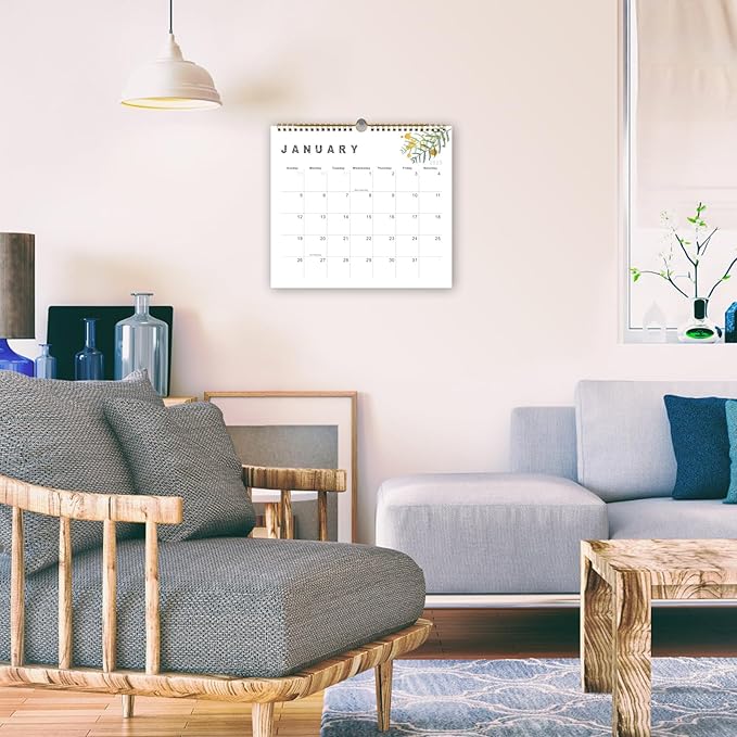 Lbylyhxc 2025 Calendar - from January to December 2025, 2025 12-month wall calendar, 10 x 11.2 inches, heavy paper, suitable for New Year and Christmas Presents (gold leaves)