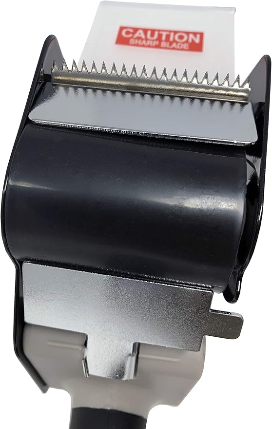 Clipco Tape Dispenser Gun with Packing Tape Included and Rubberized Handle (Pack of 3) (Black-Gray)-DeskLoop Office