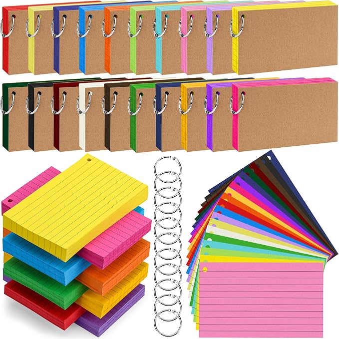 2000 PCS Colored Index Cards 3x5 In Flash Cards - Image 8