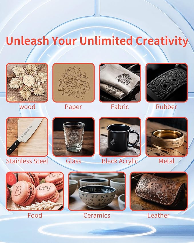 Laser Engraver 30W Laser Engraver Machine with Auto Air Assist, Speed of 36000mm/min Laser Cutting Machine and Engraving Machine for DIY Jewelry, Metal, Wood, Leathe (Working Area 17.72x17.32 inch)-DeskLoop Office