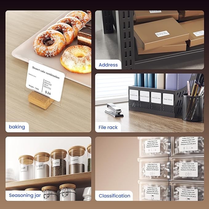 CLABEL 221B Label Maker Machine with Tape, 2 Inch Thermal Label Printer, Portable Bluetooth Sticker Maker Machine Barcode Labeler Compatible with Phone & PC for Small Business Retail Office-DeskLoop Office