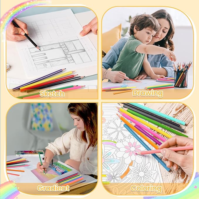 408 Packs Colored Pencils Bulk Classroom, Colored Pencils for Kids 12 Assorted Colors, Coloring Pencil Set Plus 40 Sharpeners, Pre-sharpened Color Pencil, Back to School Supplies Bulk for Teachers-DeskLoop Office