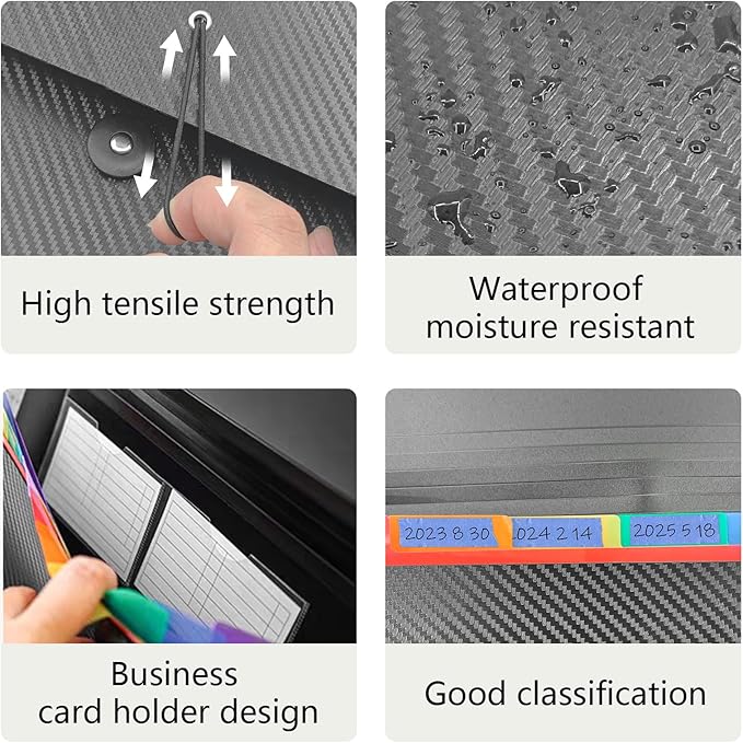 14 PCS Office Accordion File Organizer Bulk - 13 Pocket Plastics Expanding Folder with Tabs - Letter Size Loose Paper Folder for Work School Home, Student Teacher-DeskLoop Office