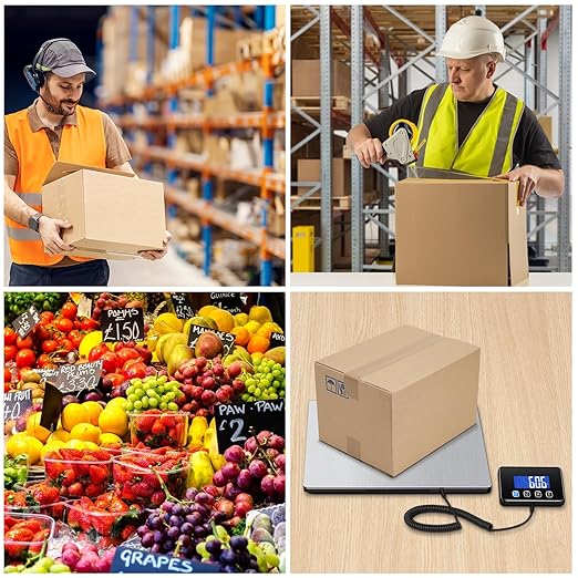 Shipping Scale, 660lbs Heavy Duty Digital Postal Scale for Packages, 0.35oz High Accurate Postage Scale for Small Business, Luggage, Home Use, Battery & Charging Cable Include-DeskLoop Office