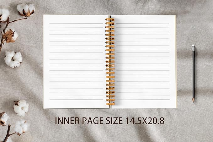 VNWEK Retro Groovy Boho Notebook - Boho Journal, Boho Gifts for Women, Boho Office Supplies, Vintage Boho Sun Sunshine Spiral Notebook 5.5x8.3,Writing Notebooks-DeskLoop Office