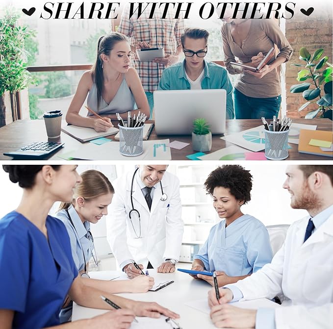 Yeaqee 100 Pcs Inspirational Pens Employee Appreciation Back to School Gifts Motivational Thank You Metal Greeting Quote Ballpoint Pen for Coworker Teacher(Black,Positive)-DeskLoop Office