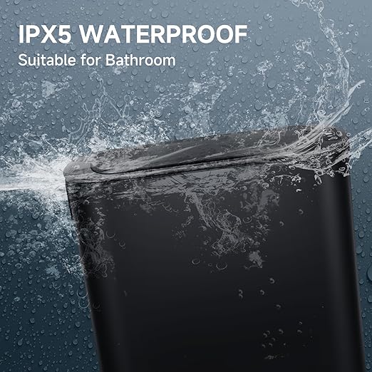 TIPGO Automatic Motion Sensor Bathroom Trash Can with Lid, 2.6 Gallon Touchless Trash Bin, Smart Garbage Can Plastic Slim Wastebasket for Bedroom, Office, Dorm (Black)-DeskLoop Office