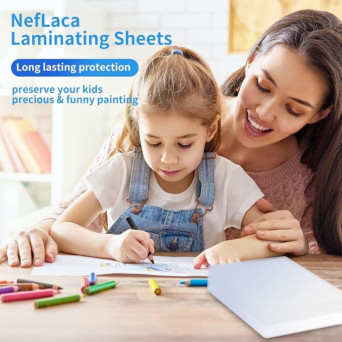 100 Pack Laminating Sheets, 5Mil 9" x 11.5" Laminating Pouches,5Mil Clear Thermal Lamination Sheet Paper for Laminator, Holds 8.5 x 11 Inch Sheets-DeskLoop Office