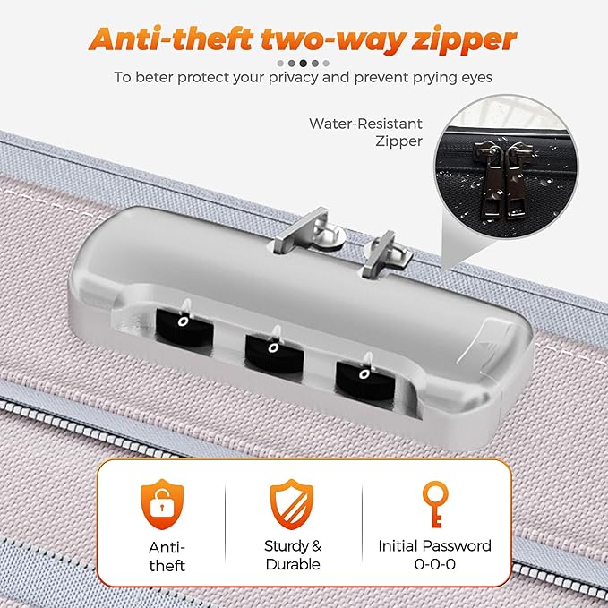 Nacial 5200℉ Fireproof Document Box with Lock, Expandable Document Organizer, Heat Insulated Fireproof Waterproof Box for File Storage, Portable Sturdy Handle for Important Documents Home Travel-DeskLoop Office