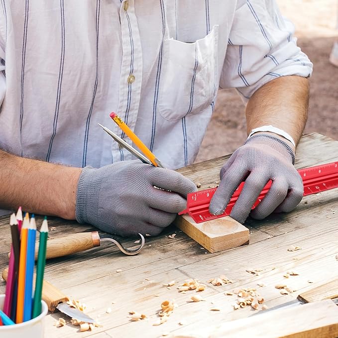 Fumete 12 Pack 6 Inch Architectural Engineering Scale Rulers Small Scale Ruler Pocket Size Scale Ruler Construction Rulers Imperial Measurements for Architects Engineering, Draftsman Drawing(Red)-DeskLoop Office