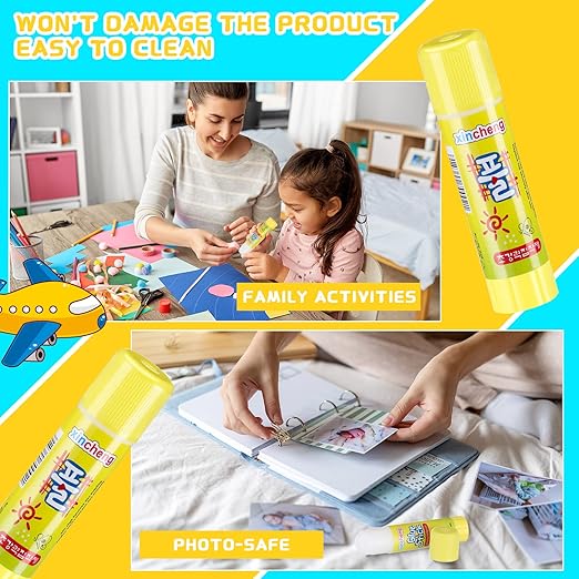100 Pcs White Glue Stick Washable Glue Stick for Crafts Home School Classroom Students Teachers Employees Scrapbooking Crafting Supplies, 0.32 Ounce-DeskLoop Office